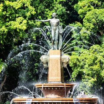 in  austalia  sydney the  antique fountain near the park
