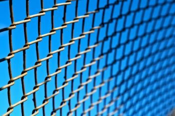 abstract texture of a metal grid surface   like background in the sky
