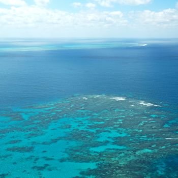 in  australia natuarl park the great reef from the high concept of paradise.  the great reef from the high