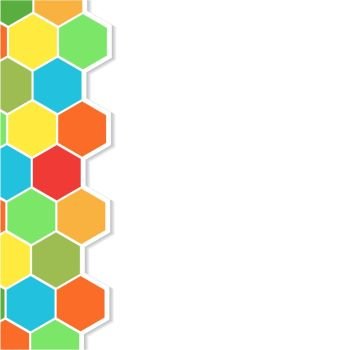Abstract geometric background with hexagons. Vector design