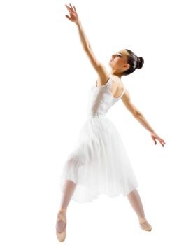 Young ballerina (isolated on white version). Ballerina (isolated on white version)