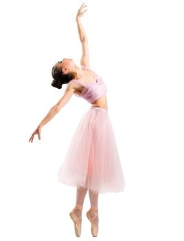 Young ballerina (isolated on white version). Ballerina (isolated on white version)