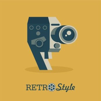 Vintage camera. Vector logo, illustration, logo.