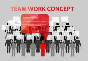 Team work concept vector illustration