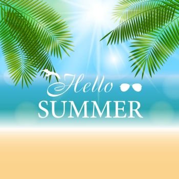 Summer Sunny Natural Background Vector Illustration EPS10. Summer Sunny Natural Background Vector Illustration