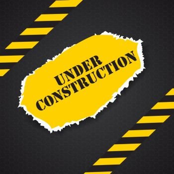 Under Construction on Black BackgroundVector Illustration Eps10. Under Construction. Vector Illustration