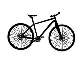 Bicycle Silhouette. Isolated on White Background. Vector Illustrator. EPS10. Bicycle Silhouette. Vector Illustrator