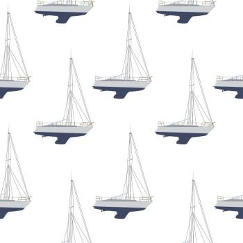 Water Boat, Sailboat Seamless Pattern Background. Vector Illustration. EPS10. Water Boat, Sailboat Seamless Pattern Background. Vector Illustr
