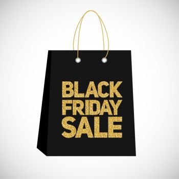 Black Friday Sale Label Bag Vector Illustration EPS10. Black Friday Sale Label Bag Vector Illustration