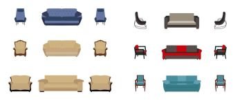 Set of Furniture. Modern Flat style Vector Illustration. EPS10. Set of Furniture. Modern Flat style Vector Illustration.