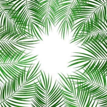 green Palm Leaf Vector Background Illustration EPS10. Palm Leaf Vector Background Illustration