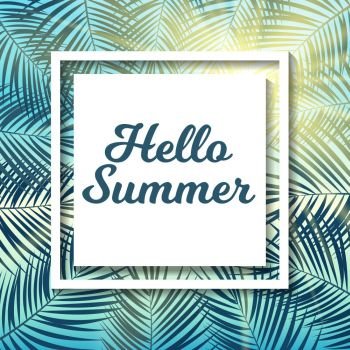 Say Hello to Summer Natural Background Vector Illustration EPS10. Say Hello to Summer Natural Background Vector Illustration