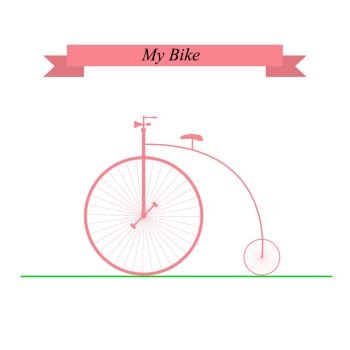 Vintage bike. Vector illustration.