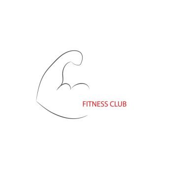 Hand bodybuilder. Logo for a fitness club.