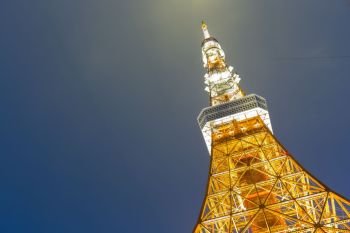 Night of tokyo tower. Landmark of tokyo in Japan.