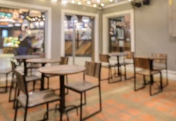 Abstract blurred coffee shop or restaurant for background