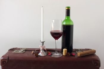 Still life with wine