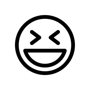 laughing emoji, icon on isolated background