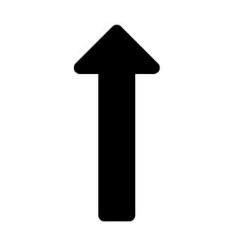 upward arrow, icon on isolated background
