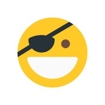 pirate emoji, icon on isolated background, 