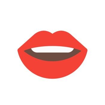 mouth, icon on isolated background, 
