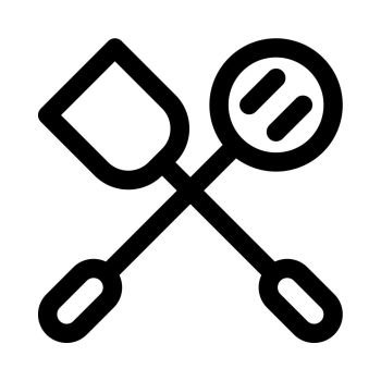 Kitchen utensils, icon on isolated background, 