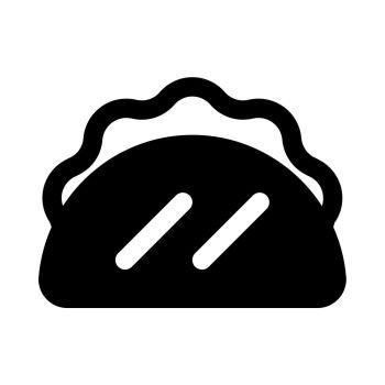 taco sandwich, icon on isolated background