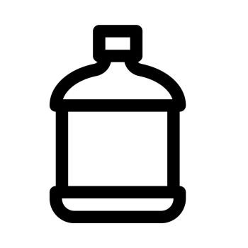water gallon, icon on isolated background