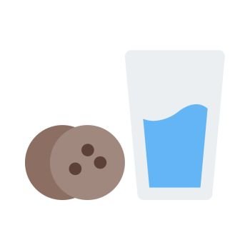Cookies with glass of water