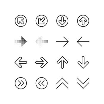 Arrows, direction and navigation icon set