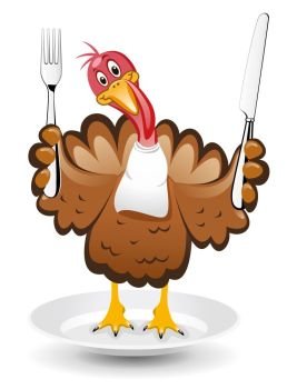 vector turkey clipart for thanksgiving day 