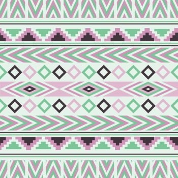 Vector Seamless Ethnic Pattern. Geometric Design. Can be used for textile, backgrounds, web, wrapping paper, package etc.