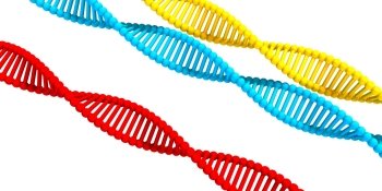 DNA Background with Isolated Helix Structure for Research. DNA Background