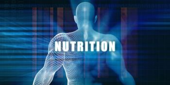Nutrition as a Futuristic Concept Abstract Background. Nutrition