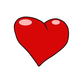 red heart Valentine love symbol icon. isolated on white background. Comic cartoon style pop art illustration vector retro. red heart Valentine love symbol icon
