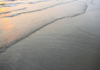 Sea waves on a sand
