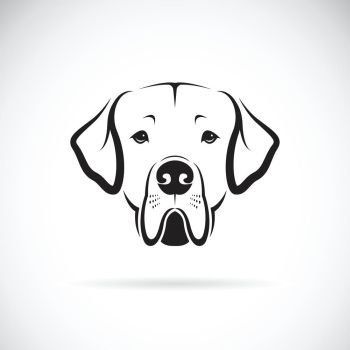 Vector of Great Dane dog head on white background. Pet. Animals. Dog Icon.