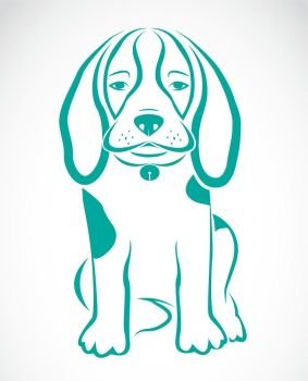  Vector image of an dog beagle on white background