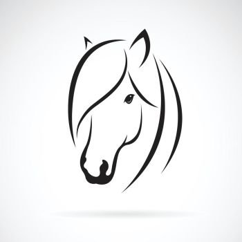 Vector of horse head design on white background. Animal. Horse symbol. Easy editable layered vector illustration.