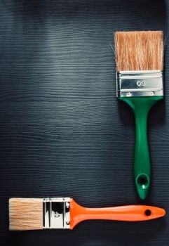 paint brush on wooden background
