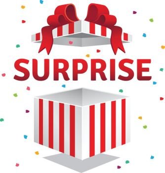 surprise gift. surprise gift vector