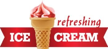 fastfood restaurant menu badge label logo ice cream