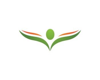 Healthy Life Logo. Human character logo sign Health care logo sign.