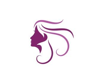 Woman silhouette character illustration. Woman face silhouette character illustration logo icon