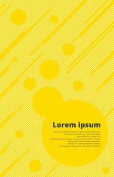 template yellow line with circle vector background for print web design brochure leaflet magazine poster