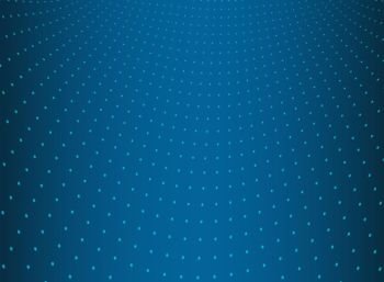 Abstract technology dots pattern perspective on gradients blue background. vector illustration