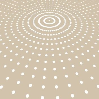 Abstract white color dots pattern halftone radius on light brown background. Vector illustration