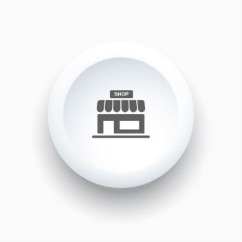 Shop icon on a white simple button