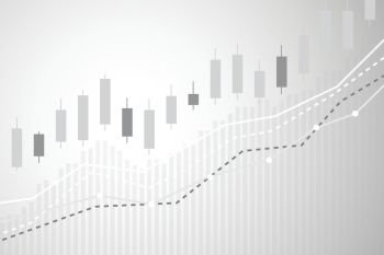 Digital currency with Candle stick graph chart of stock market investment trading, point,vector illustration