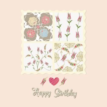 flowers card, valentines day 
